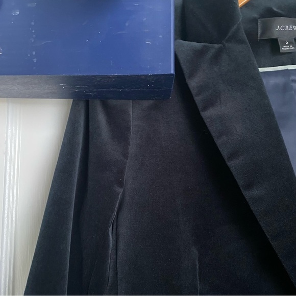 J. CREW Willa Blazer in Stretch Velvet Black size 2 - Picture 12 of 13
